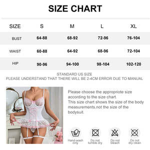 <span class=keywords><strong>Ensemble</strong></span> de Lingerie Sexy en Dentelle pour <span class=keywords><strong>Femme</strong></span>, Costume de Cosplay de Soubrette Française, avec Armatures, Nœud en Dentelle, Respirant et Transparent - Product Image 4