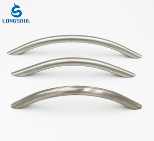 China Made Arc Curved Solid Stainless Steel Drawer Pull Modern Small Furniture Cambered Bridge Shape Cabinet <strong>Door</strong> Handle - Product Image 2