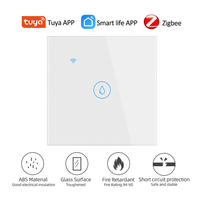 Interrupteur tactile ZigBee, interrupteur intelligent pour éclairage, cadre en aluminium de qualité supérieure, panneau en verre trempé, or, argent, CE, RoHS, vente en gros, OEM