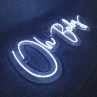 Fournitures de fête, lettres lumineuses LED, enseigne au néon, enseigne lumineuse en acrylique, joyeux anniversaire