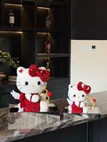 Kotak Hadiah Festival Bunga Kering Abadi Cupid Hello Kitty, Ornamen Mawar Awet Bentuk Kartun, Pabrik Yunnan, Kustom Langsung