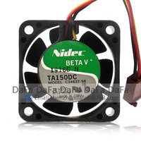 Ventilateur de refroidissement Nidec DC12V 0.13A EC AC 40x40x20mm 4020 4CM à double roulement à billes pour serveur CPU, à flux axial et centrifuge, 3 fils C34637-58