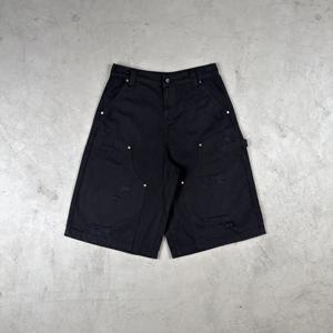 Pantalones Cortos Cargo de Algodón Texturizado de 310g, Estilo Urbano para Hombre, con Cordón Ajustable y Estampado Medio, Lavado Enzimático Desgastado - Product Image 4