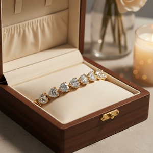 กำไลข้อมือเพชรแบบสั่งทำพิเศษ ทองคำขาว 14K 18K ทองคำเหลือง คลาสสิก หรูหรา เครื่องประดับงานแต่งงาน - Product Image 3