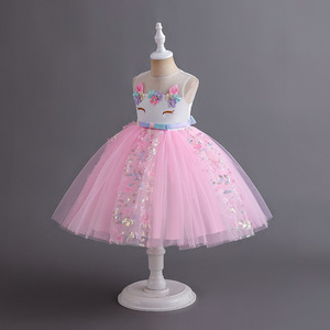Le bambine vestono la principessa arcobaleno pastello per l'estate festa di compleanno vestito <span class=keywords><strong>unicorno</strong></span> Cosplay si esibiscono Costume da bambino - Product Image 5