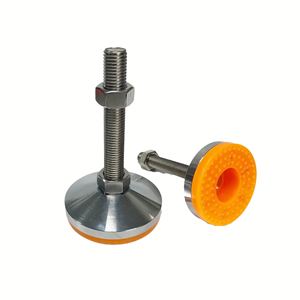Orange Solid Heavy-duty Cup Feet, Carbon Steel Fixed Feet, Yellow <b>Rubber</b> Adjustable Cup Feet - Product Image 2