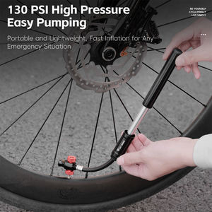 Pompe à vélo portable haute pression WEST BIKING 130 PSI, gonflage rapide, cartouches de <span class=keywords><strong>CO2</strong></span>, mini pompe à vélo en aluminium, facile à installer - Product Image 2