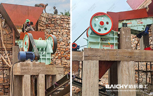 Concasseur à mâchoires Baichy PE - 400 * 600 pour le traitement de roches et de pierres, idéal pour les carrières, la construction et l'exploitation minière - Product Image 4