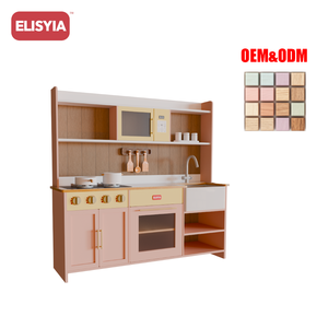 Jouets de <span class=keywords><strong>cuisine</strong></span> en bois pour jeux de rô<span class=keywords><strong>le</strong></span>, camionnette jouet Petite Amélie, distributeur d'eau lumineux et sonore, armoire de rangement, vaisselle, jeu d'intérieur - Product Image 2