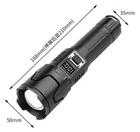 Lampe de poche à affichage LCD TG-SD302 haute luminosité Zoom rechargeable Super lumineux lampe torche tactique LED Camping lampe de poche