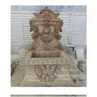 Statue de tête de lion en marbre et granit sculptée à la main, personnalisée, antique, pour fontaine murale en pierre pour jardin