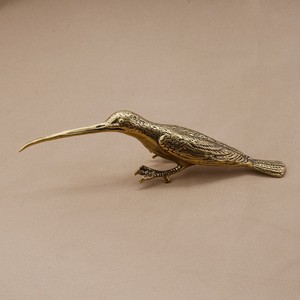 Figura de Colibrí de Latón Macizo, Adorno de Escritorio en Miniatura, Tallado a Mano en Latón - Product Image 4