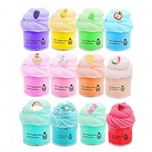 2023 6/9 Pack EN71 Certified Eco-friendly Silicone Slime Clay DIY Food Mud Scented <b>Foam</b> Cotton Candy Cloud Kit - Product Image 3