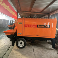 Pompe à béton compacte diesel sur remorque 25m³/h haute pression pour petits projets de construction et résidentiels, CE, prix usine