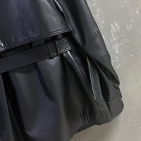 Veste en cuir de mouton véritable à col montant Jxwatcher Fashion Fall, ceinture personnalisée, douce, automne, fermeture éclair, pour femmes, style motard