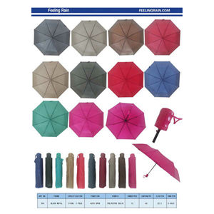 Paraguas Minimalista Plegable de Tres Secciones Feeling Rain, 8 Varillas de Aleación, Apertura Automática, Poliéster, Uso para Adultos, Protección Solar y Lluvia - Product Image 1