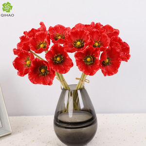 7-Head Pu <b>Artificial</b> Poppy Flowers 32Cm <b>Stem</b> Home Decor Wedding Props High Simulation - Product Image 5