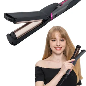 पेशेवर 1 में 2 सिरेमिक बाल Straightener Curler सिरेमिक बाल फ्लैट और कर्लिंग लोहे