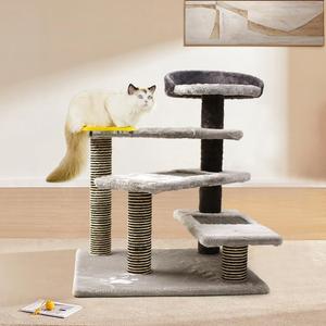 Árbol para gatos PETDOM, venta al por mayor, nuevo diseño, escalera giratoria, rascadores para gatos grises, <span class=keywords><strong>parque</strong></span> para gatos - Product Image 5