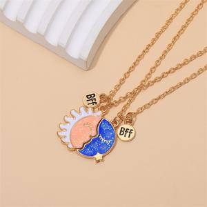 Nouvelles idées de produits 2026, série BFF, pendentif d'amitié étoile et lune, bonne sœur, <span class=keywords><strong>couple</strong></span>, bijoux fins, colliers - Product Image 4