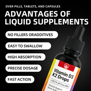 Formula Nutrizionale OEM, Gocce Liquide di Vitamina D3 K2, <span class=keywords><strong>Integratore</strong></span> Nutriente per Energia e Supporto alla Salute di Ossa e Muscoli - Product Image 4