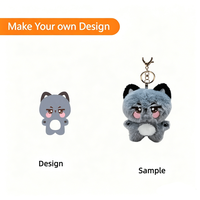 Mini machine distributrice de porte-clés en peluche personnalisés, poupées et animaux en peluche de dessin animé, jouets porte-clés en peluche super doux, mini jouets en peluche