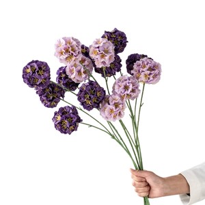 Flores de Hortensia Artificiales de 4 Cabezas, Tipo Molino de Viento, de Plástico y Tela, Hechas a Mano para Decoración de Bodas - Product Image 5
