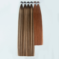 Extensions de cheveux Remy pré-collées en gros, pointes en K, double épaisseur, kératine plate, trame vierge, extension de cheveux à kératine