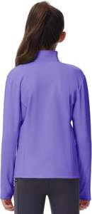 女童儿童长袖马术骑行衬衫外套柔软保暖半拉链羊毛衬里冬季骑马中国 - Product Image 3