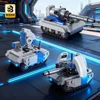 Bloques de Construcción de Tanques de Ciencia Ficción, Micro Partículas, Ensamblaje DIY, STEM Educativo, Modelo de Vehículo Blindado de Plástico ABS, Juguete para Niños