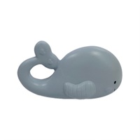 Jouet de dentition en forme de baleine en latex naturel pour animaux marins