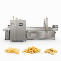 Industriële frituurmachine voor aardappelchips, friet, zoete aardappelchips, bananenchips, cassavechips en groentesnacks