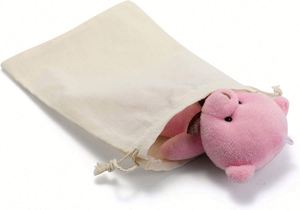 Sacs à cordon en coton naturel non blanchi pour l'emballage de bougies, idéaux pour les cadeaux, les jouets et les grains de café (vente en gros) - Product Image 2