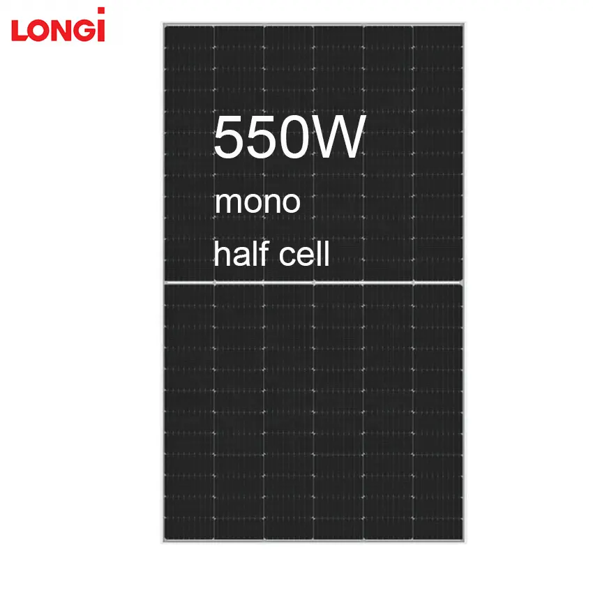 Longi Hot promozionale Mono pannello fotovoltaico ad alta efficienza 182mm mezza cella 540w 550w 555w pannello solare