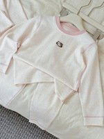 Conjunto de Ropa de Dormir de Terciopelo para Niños, Personalizado, Cintura Alta, Protección Abdominal, Algodón de Color, Ropa para el Hogar