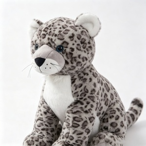 Peluche de leopardo de las nieves personalizado, juguete de peluche de leopardo de las nieves, peluche de leopardo gris, animal de peluche de gato salvaje con manchas - Product Image 4