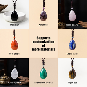 Pendentif en cristal poli en forme de goutte d'eau, collier en <span class=keywords><strong>pierre</strong></span> naturelle de guérison de haute qualité, vente en gros, approvisionnement direct usine - Product Image 6