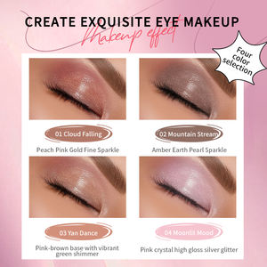 Pensil <span class=keywords><strong>Eyeshadow</strong></span> Stick Metalik Glitter Shimmer Tahan Air Pigmentasi Tinggi Label Pribadi - Product Image 6