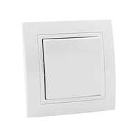 Interrupteur à bouton poussoir mural électrique 10A 1 voie 86*86mm standard UE/Royaume-Uni pour le contrôle de l'éclairage