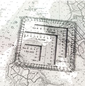 Regla de Esquina UTM de Plástico Flexible DF PM-10 con Escala de Coordenadas 1:24,000, 1:25,000 y 1:50,000 para Mapas - Product Image 6