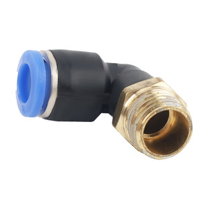 Wentai Pneumatics <b>Quick</b> <b>Connector</b> Pl8 02 10 02 Pl12 04 Pl16 06 Mm External Threaded Bend Pneumatic Fitting - Product Image 1