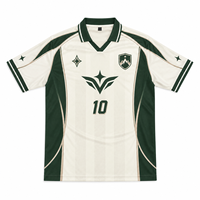 Maßgeschneidertes Vintage Unisex Fußballtrikot Schnelltrocknend Atmungsaktiv Kurzarm Fußballshirt Individuelles Logo Trainings-Fanwear