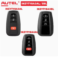 Clé intelligente universelle Autel pour IKEYTY8A3AL IKEYTY8A3BL IKEYTY8A4AL, clé télécommande intelligente à écran tactile à 3 boutons, type 4D 8A KM100