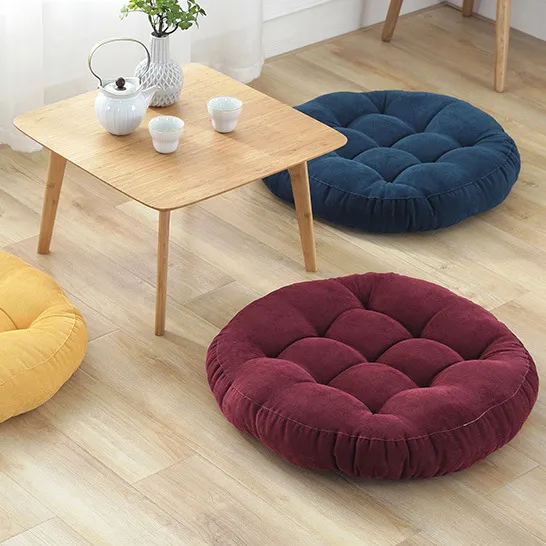 Feste Farben Bohemian Soft Round Chair Pad Garten Patio Home Küche Büro Boden Sitzkissen