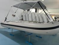 Bateau gonflable de plancher en aluminium de couleur grise de 3.3m 3.6m 3.8m pour 4-6 personnes pour le bateau à rames de voyage de rivière de lac et de mer au large