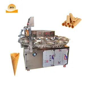 Mini máquina cuadrada de cono de gofres, equipo comercial de máquina de rollo de huevo para aperitivos, conos de gofres para el comercio de helados