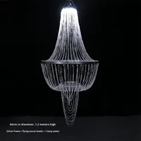 Luxe nouveau mariage cristal acrylique perle rideau plafond lustre pendentif pour mariage décoration fournitures cristaux lustres