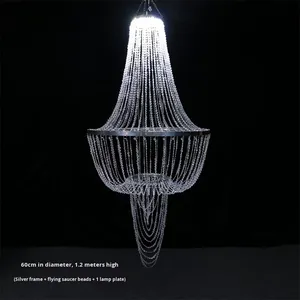 Nuovo lusso di cristallo di nozze acrilico ciondolo lampadario a soffitto per decorazione di nozze forniture di cristalli lampadari - Product Image 6