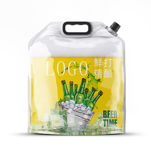 食品级透明自支撑吸嘴加厚塑料包装袋用于工艺啤酒水果汁葡萄酒汽水 - Product Image 3