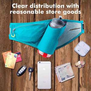 Cinturón para correr Soporte para botella de agua Riñonera Senderismo Riñonera Cinturón de hidratación Deportes al aire libre Soporte para teléfono Cremallera gris Impermeable - Product Image 5